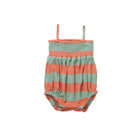 Sproet & Sprout Multicolor Smock Stripes Romper
