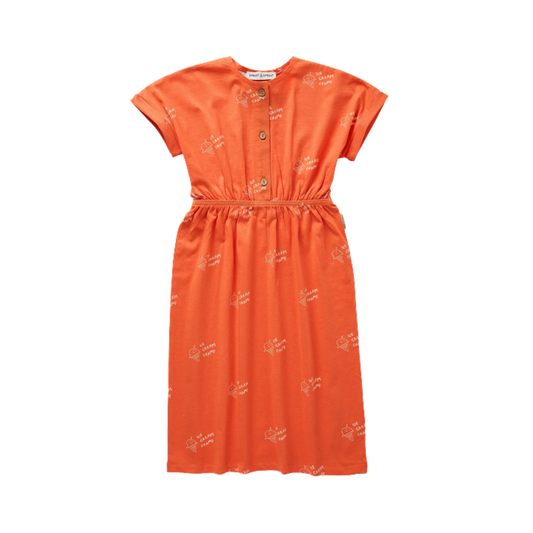 Sproet & Sprout Orange Ice Cream Short Sleeve Dress