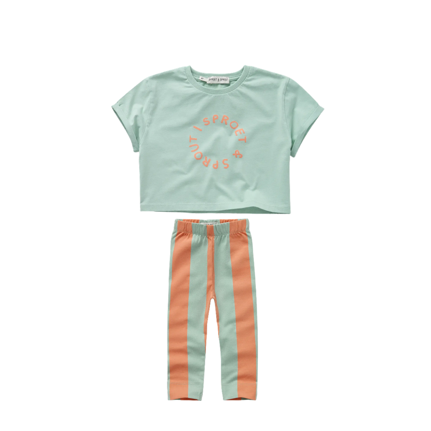 Sproet & Sprout Aqua Logo Boxy Leggings Set