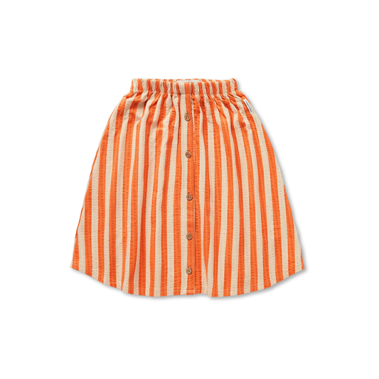 Sproet & Sprout Orange Stripes Midi Length Skirt