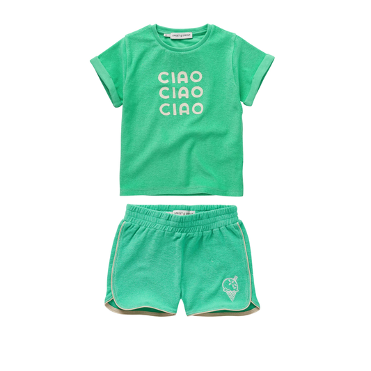 Sproet & Sprout Green Ciao Shorts Set