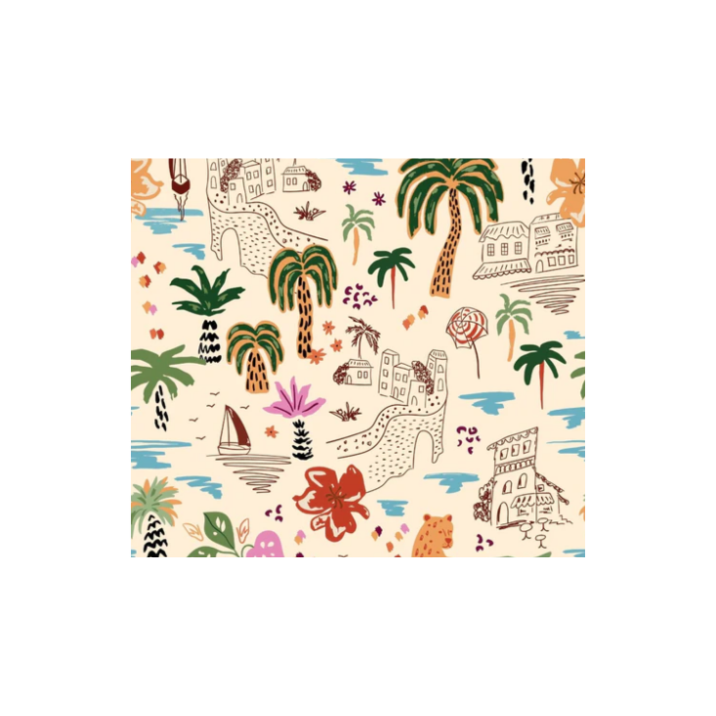 Nicsessories Riviera Sketch Headscarf