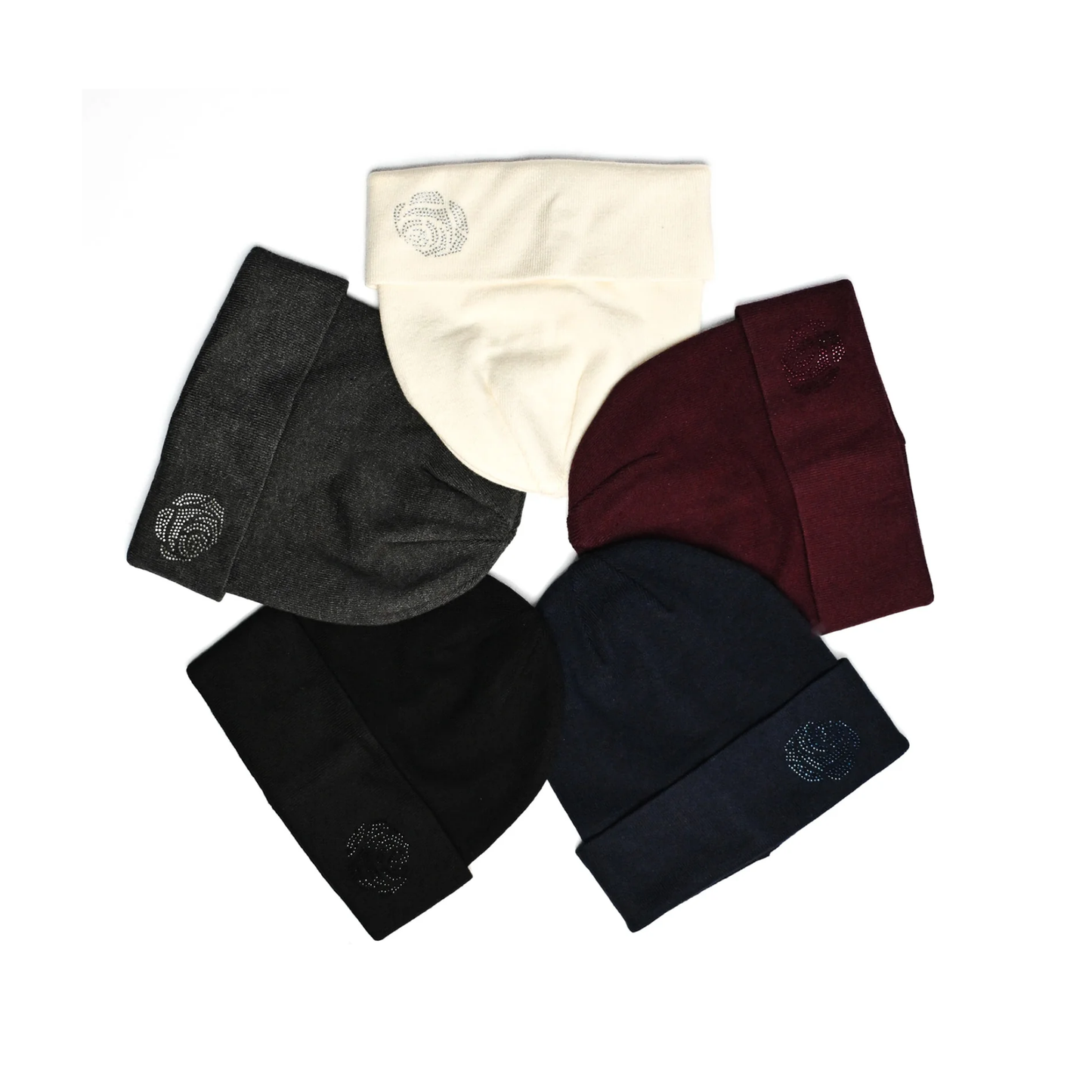 Nicsessories The Crystal Rose Beanie