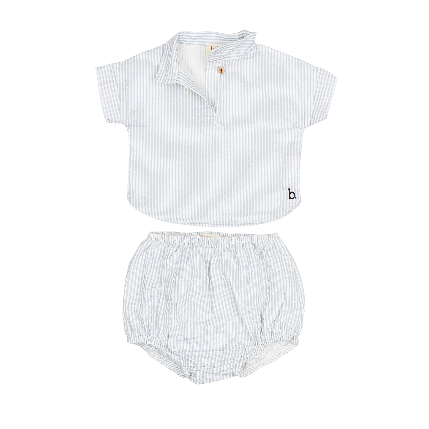 Buho Sky Blue Stripes Bloomer Set