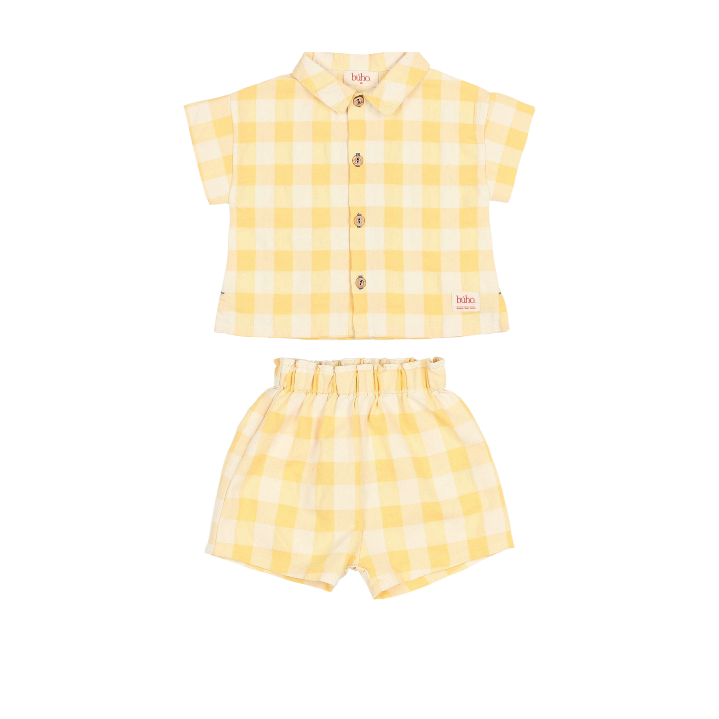 Buho Sun Gingham Shorts Set