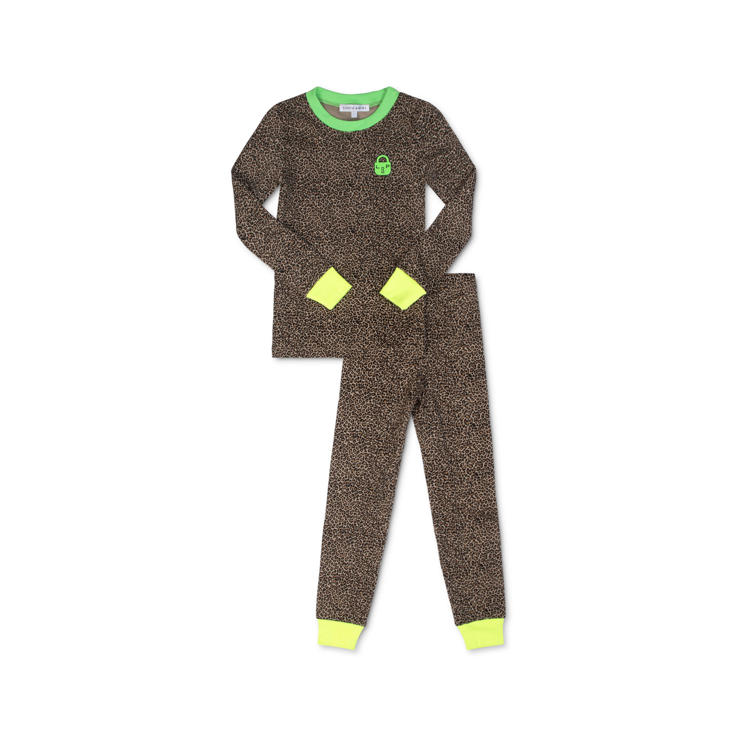 Little Parni Leopard/Green Leopard Pajamas