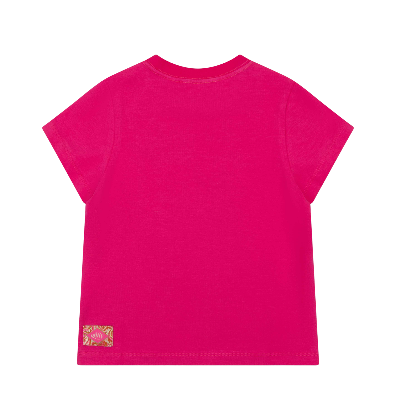 Oilily Fuchsia Tak Logo Short Sleeve Tshirt