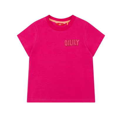 Oilily Fuchsia Tak Logo Short Sleeve Tshirt