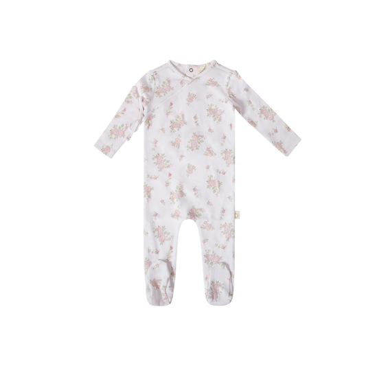 Citrine Lavender/White Dainty Bunches Footie