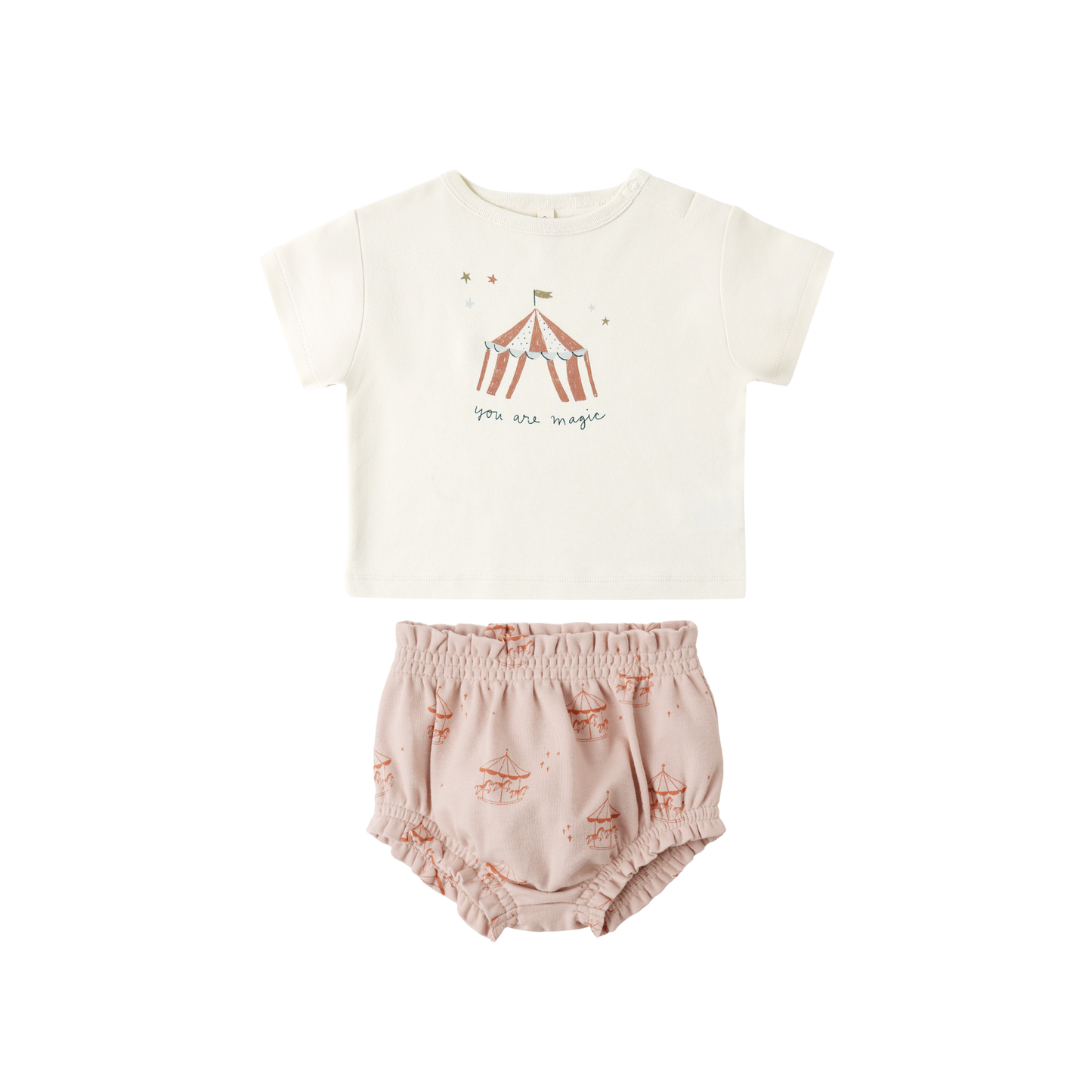 Quincy Mae Blush/Ivory You Are Magic Bloomer Set