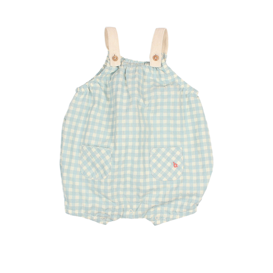 Buho Aqua Gingham Romper