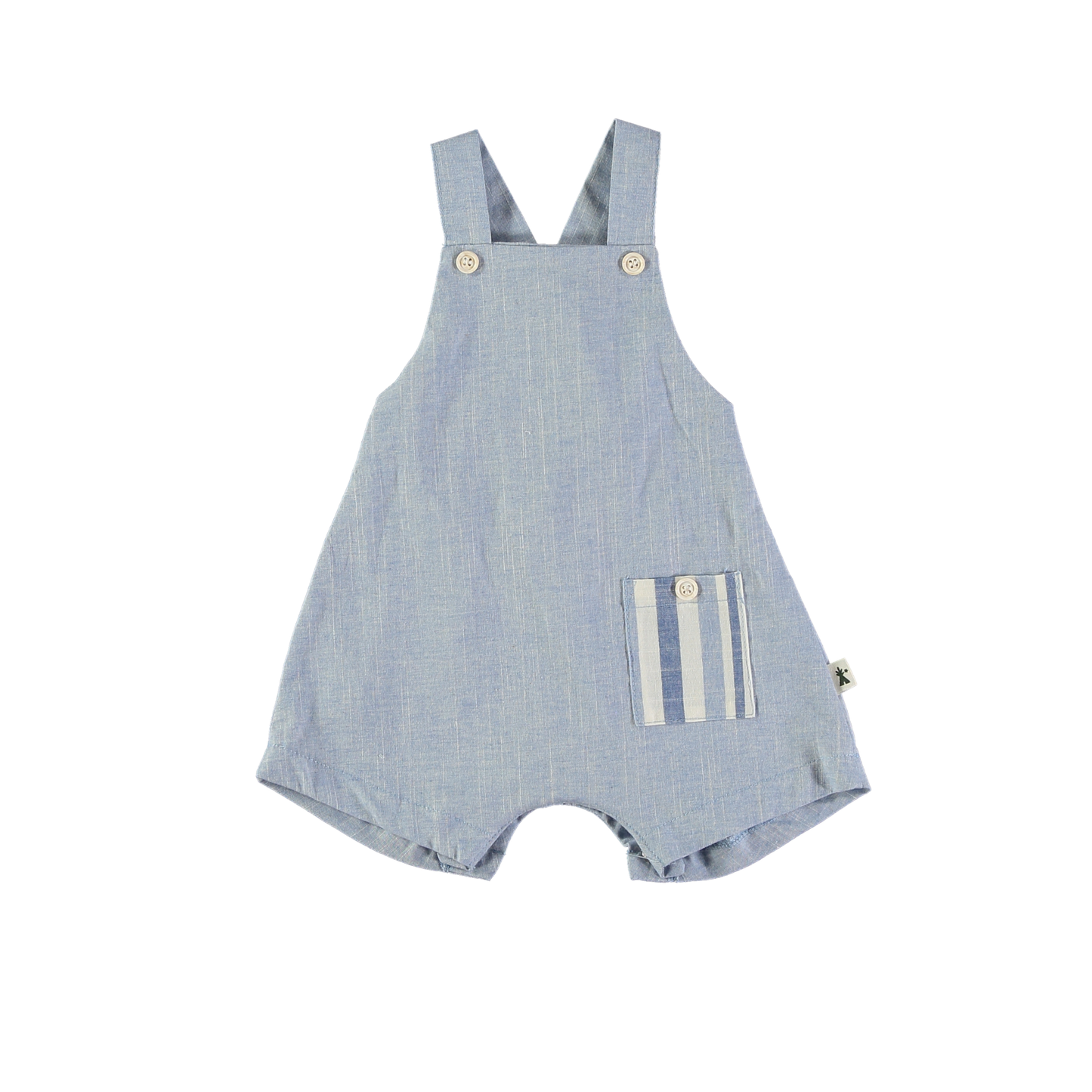 Petit Indi Denim Plaid Romper