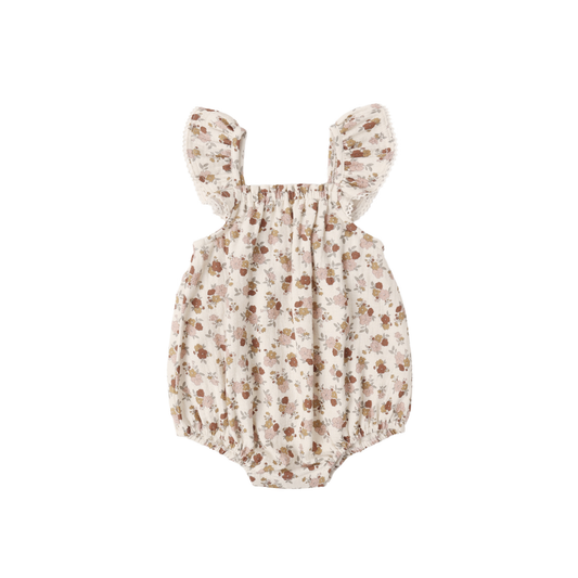 Quincy Mae Natural Bonnie Bloomer Romper