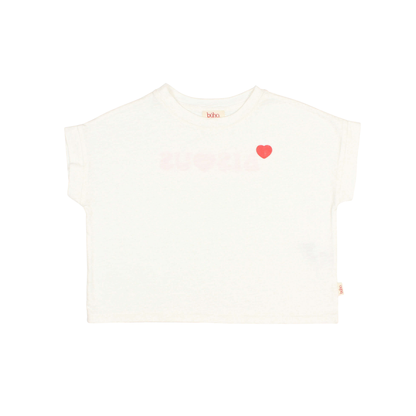 Buho White Bisous Short Sleeve Tee