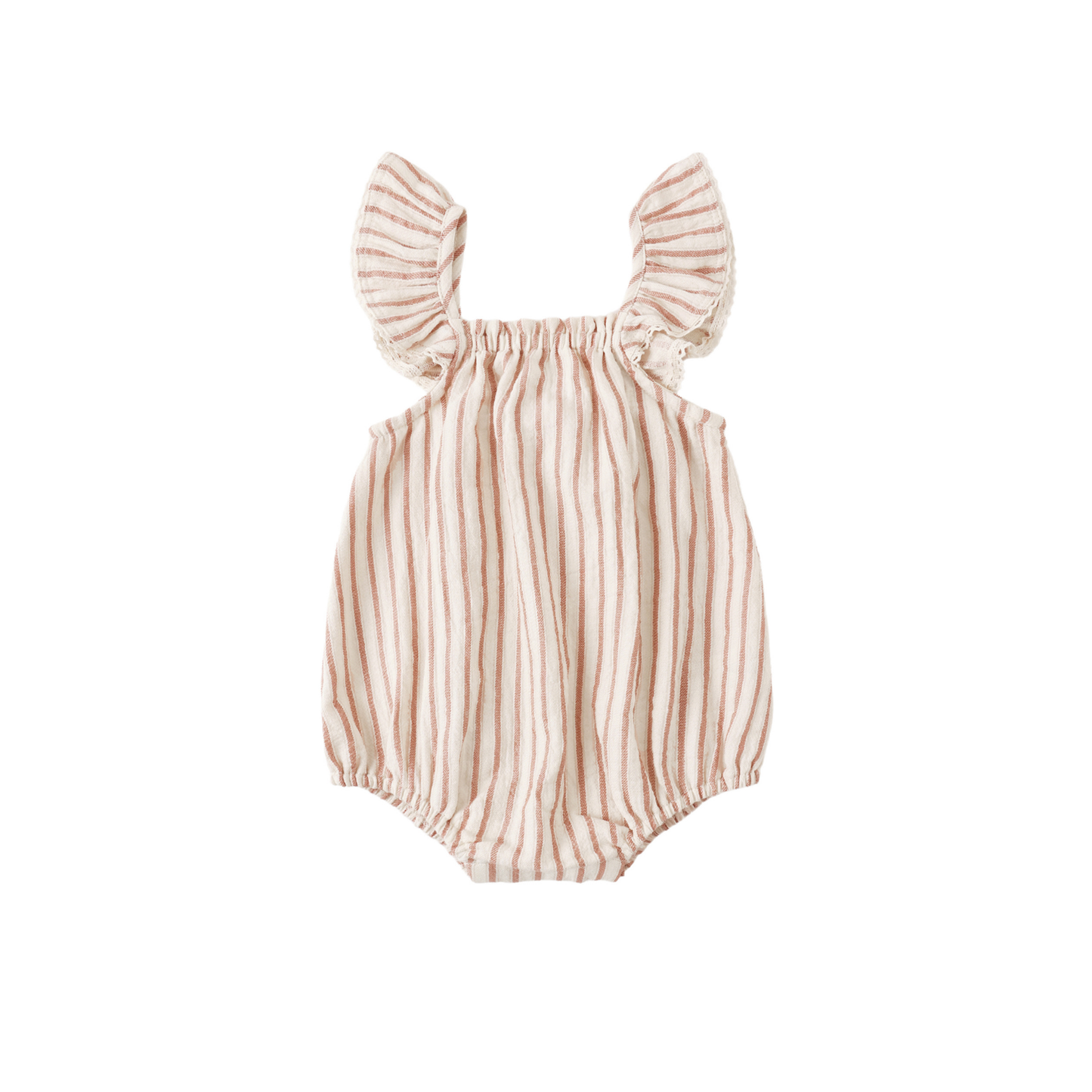 Quincy Mae Natural Bonnie Vintage Stripe Romper