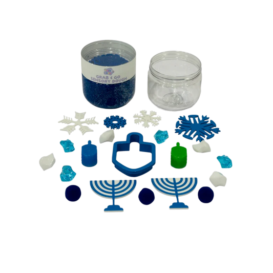 Tucky Lou The Hanukkah Grab & Go Playdough Jar