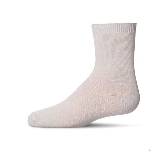 Memoi Toddlers and Kids Basic Soft Rayon from Bamboo Crew Socks Pale Gray - Mk-6166
