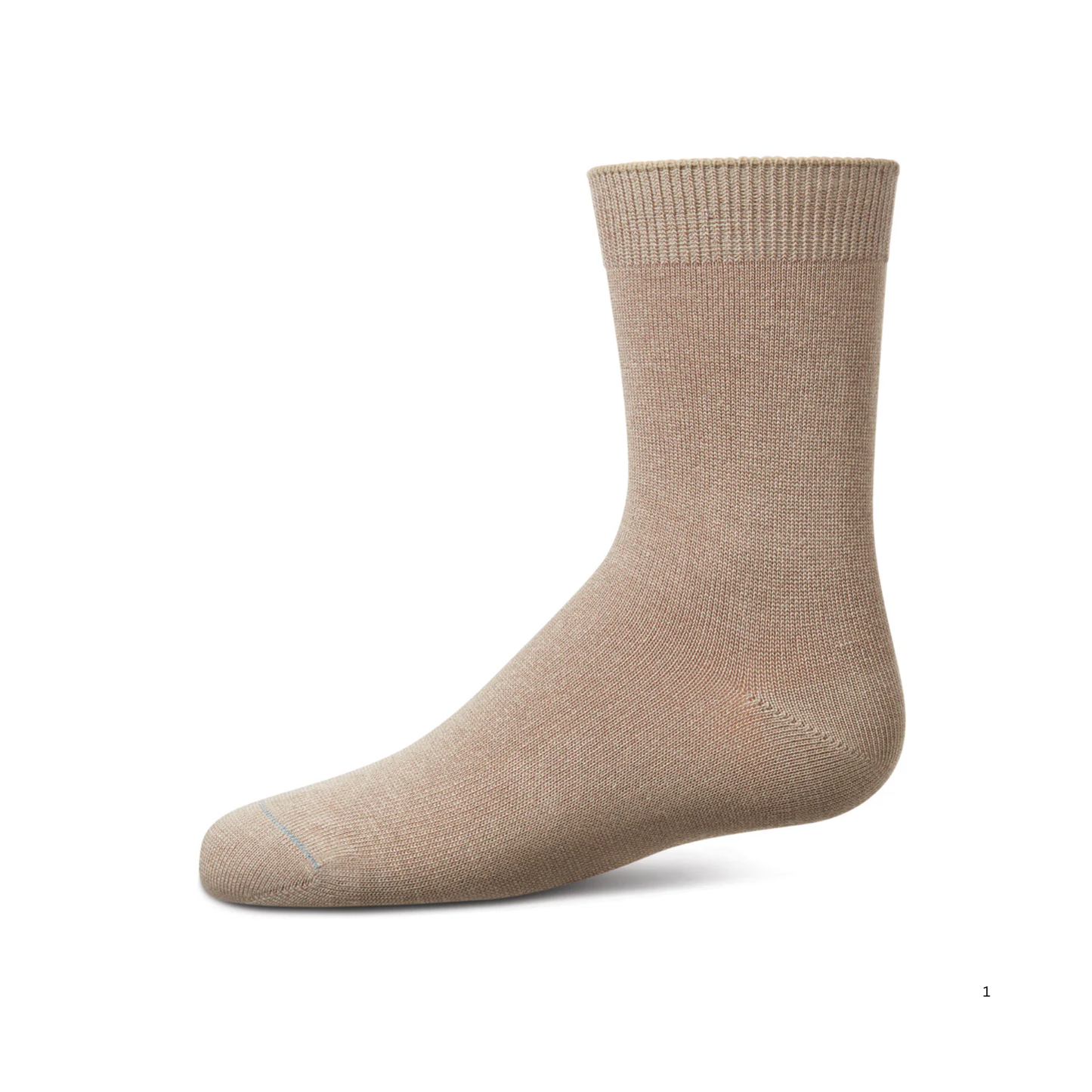 Memoi Toddlers and Kids Basic Soft Rayon from Bamboo Crew Socks Desert - Mk-6166