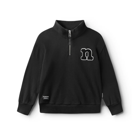 Nununu Zip Letter Sweatshirt