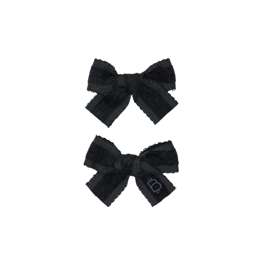 Bandeau Scallop Mini Bow Clip Set