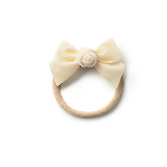 Halo Luxe Rosette Velvet Baby Band