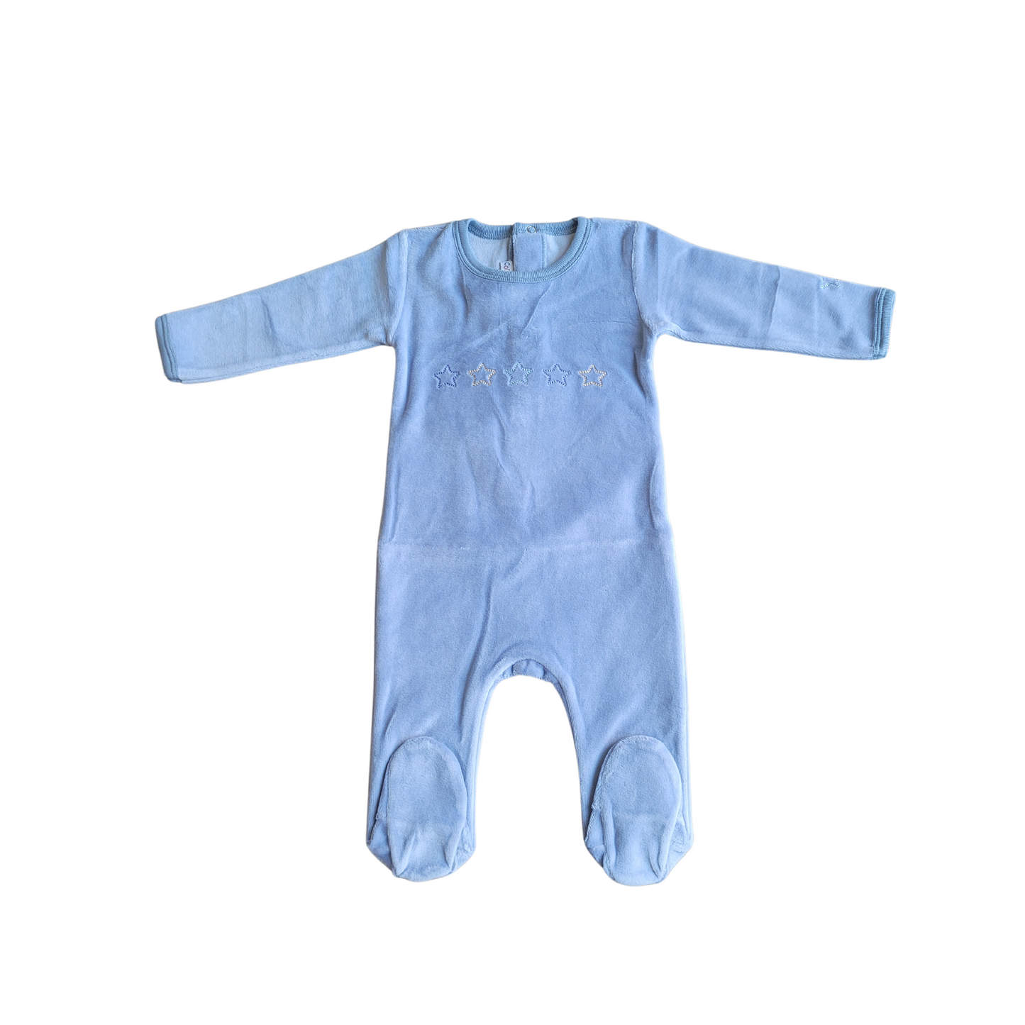 Coton Pompom Velour Footie