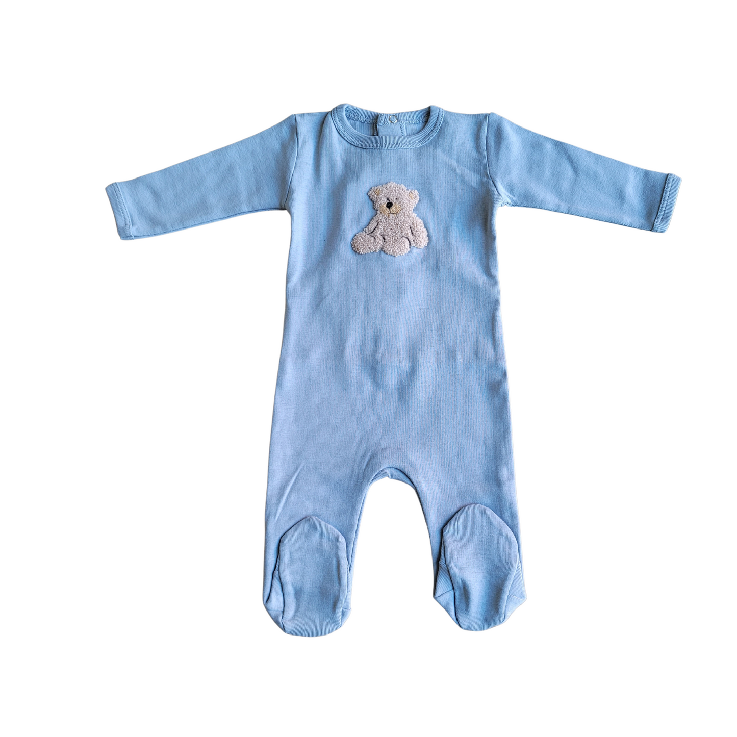 Coton Pompom Solid Cute Baby Bear Footie