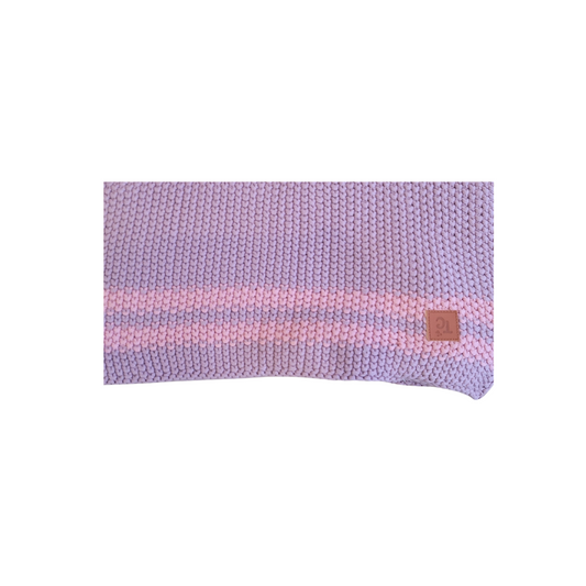 Tiny Cuddlez Stripe Border Knit Blanket