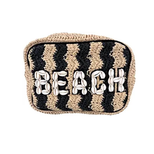Kenz Kustomz Beach Makeup Bag with Puka Shells