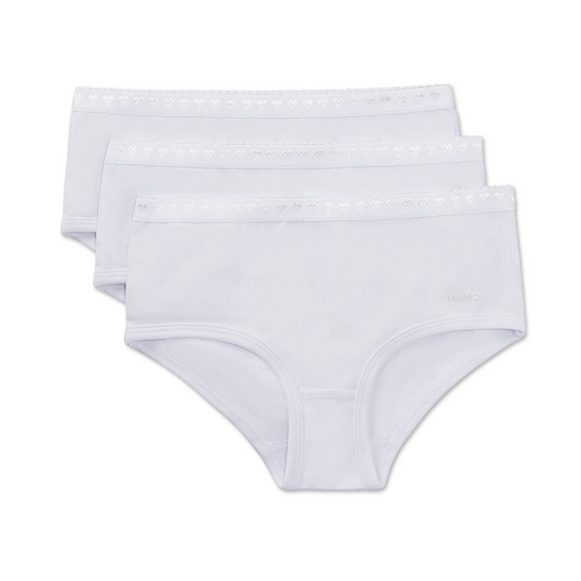 Memoi Girls 3 Pair Pack Solid Briefs