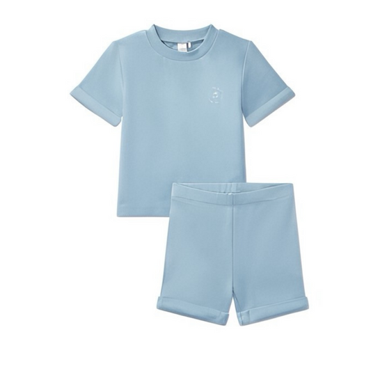 Minimoi 2 Piece Set Stretch Cotton "Feel The Beat" Tee and Shorts