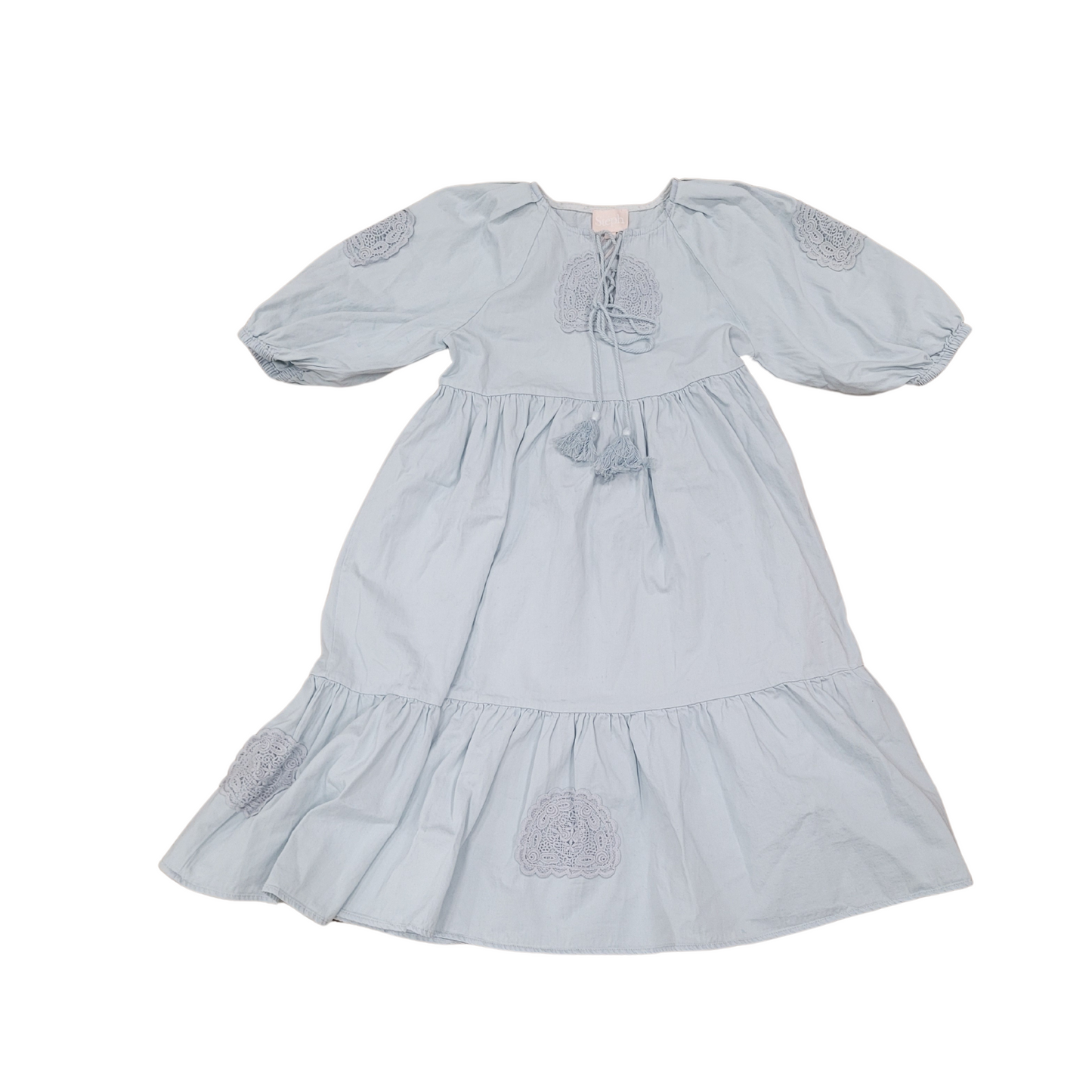 Steph Crochet Doily Chambray Dress