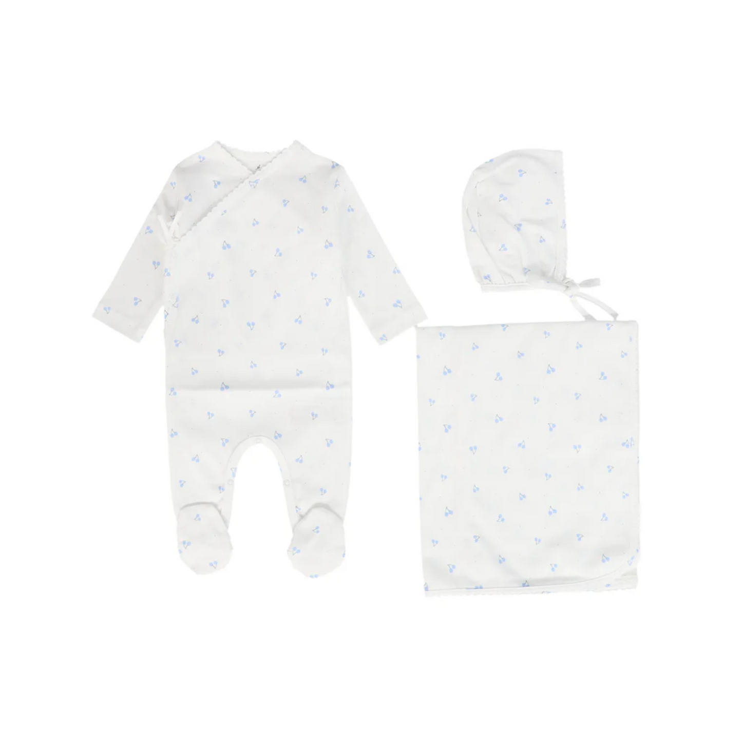 Bebe Organic Noah Cherry Footie Set