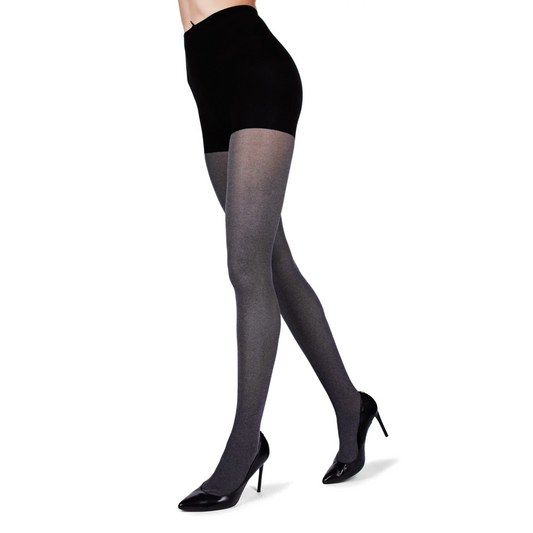 Memoi FirmFit Heather Control Top Opaque Tights