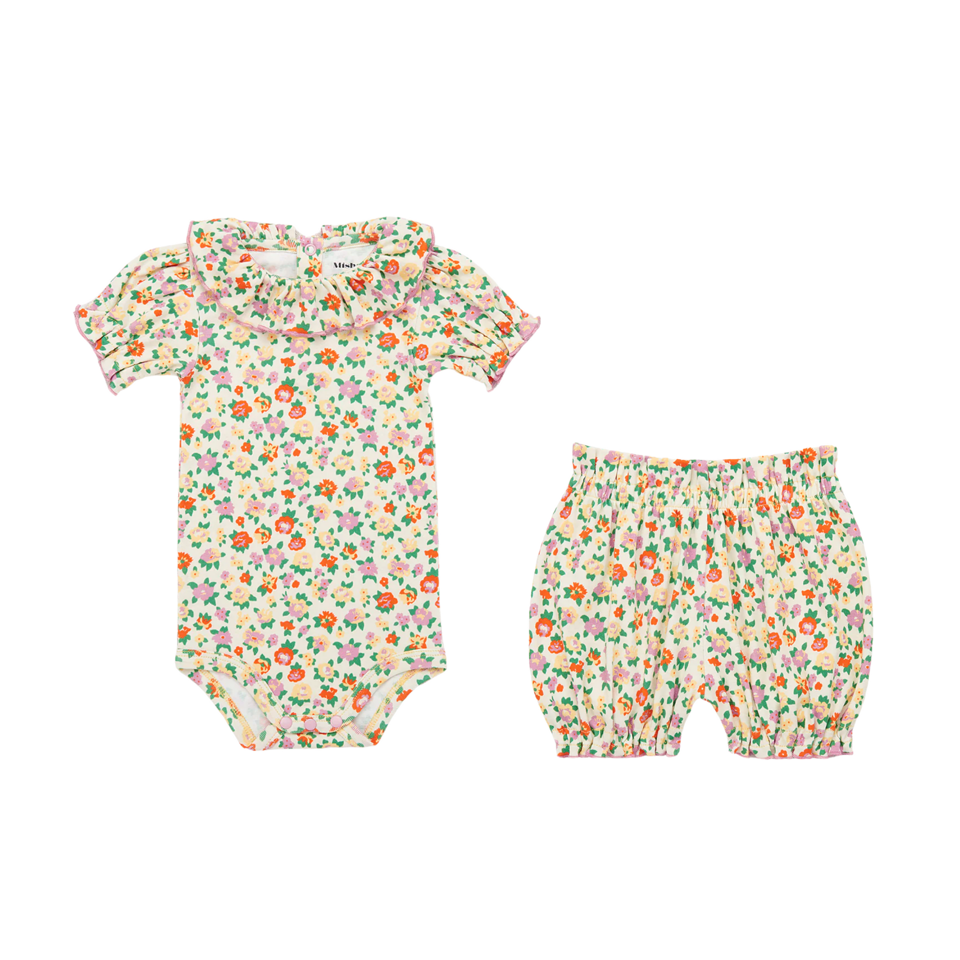 ロンパース・カバーオール misha and puff Balloon Sleeve Paloma misha & puff Layette Paloma Onesie ロンパース Misha and Puff