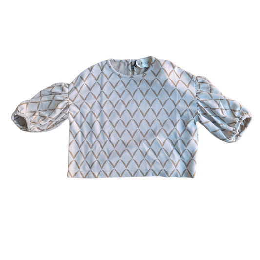 Be For All Curling 3/4 Sleeve C-Neck Sweater