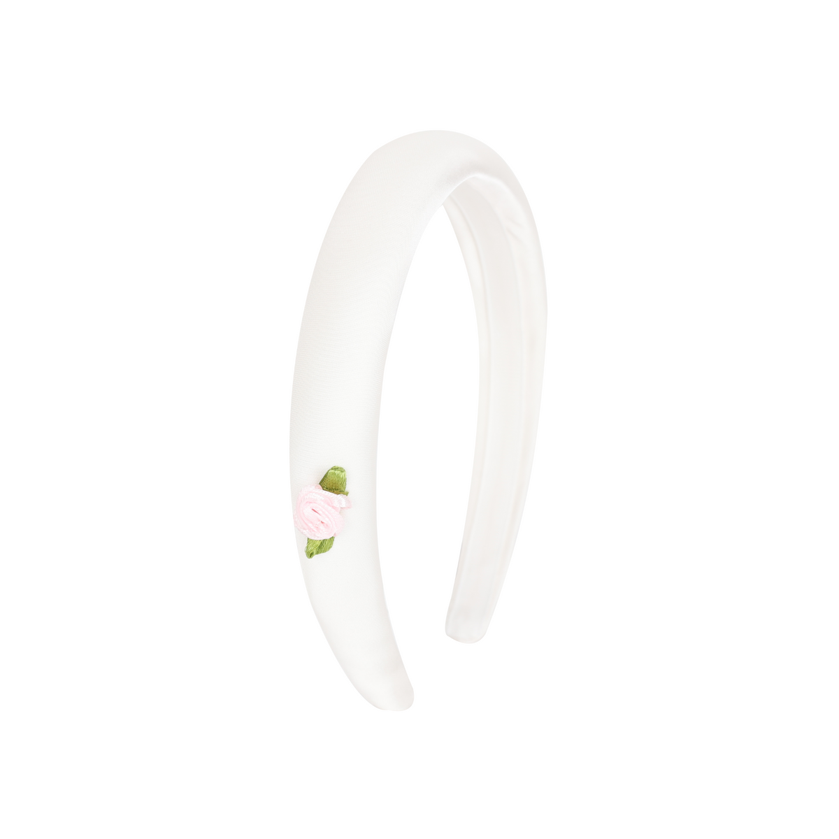 Tis Me Satin Mini Flowers Hard Headband with Red Flower