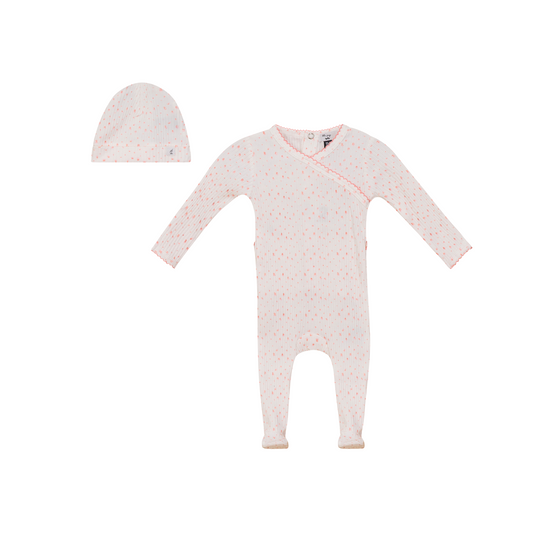 Little Fragile Baby Romper With 3X3 Rib And Print