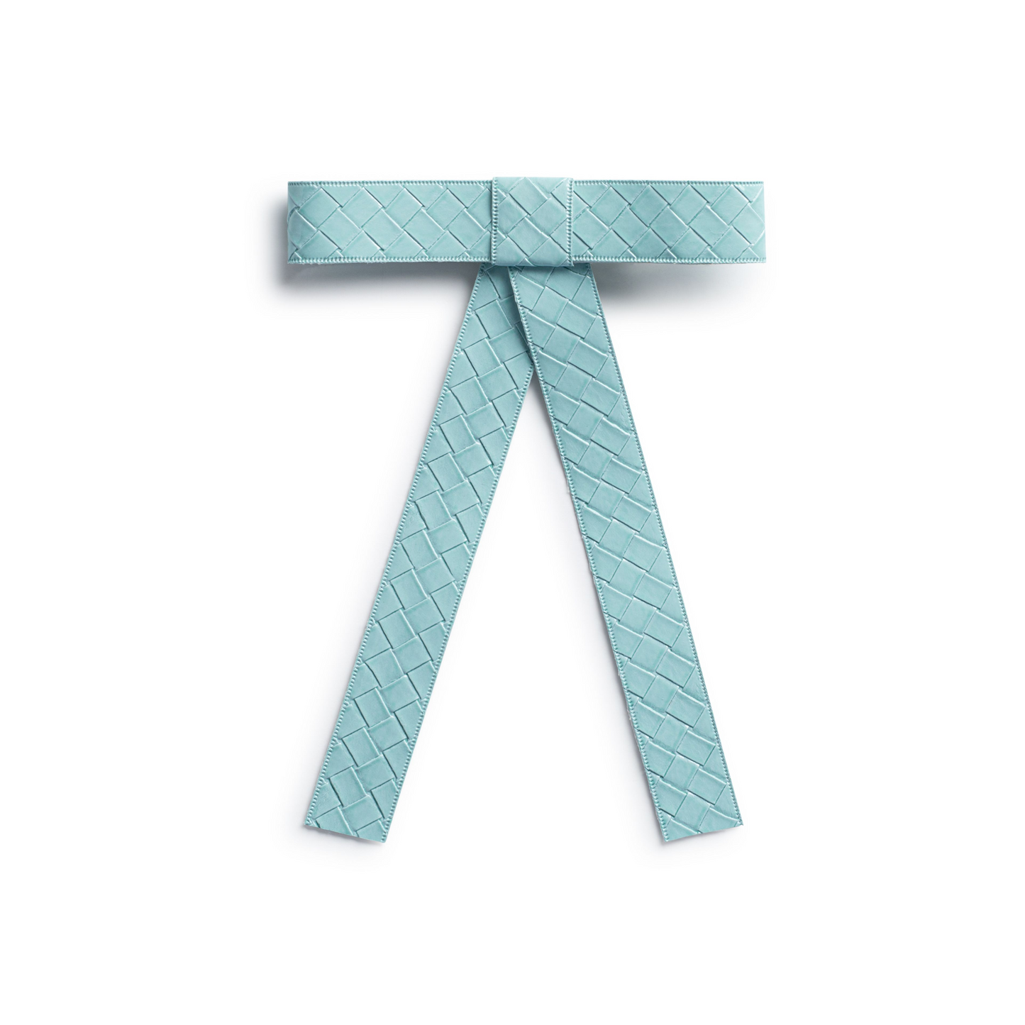 Halo Poppy Braided Woven Patent Long Tail Clip