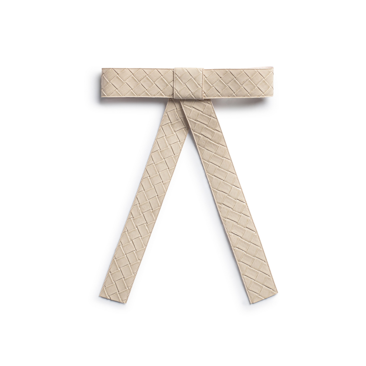 Halo Poppy Braided Woven Patent Long Tail Clip