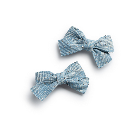 Halo Jean Embellished Double Clip Set