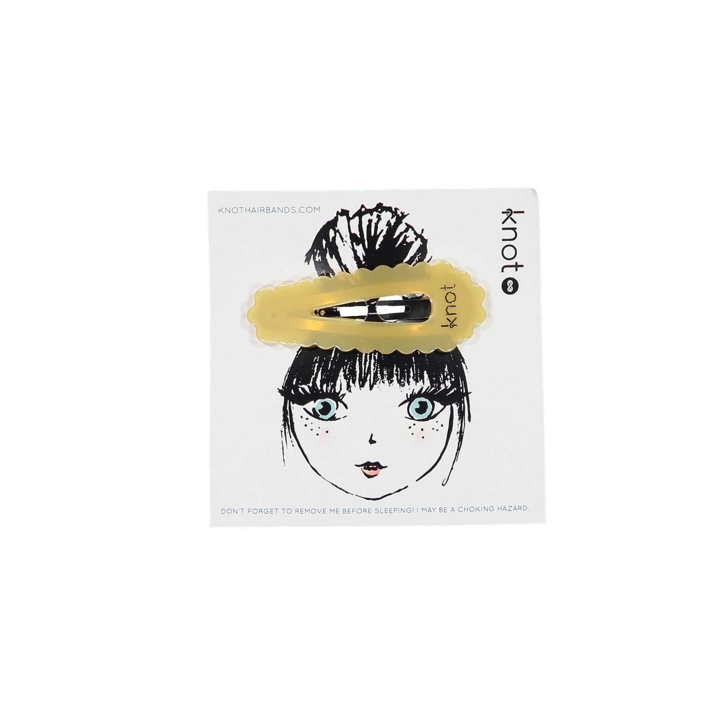 Knot Scalloped Oversized Snap Clip