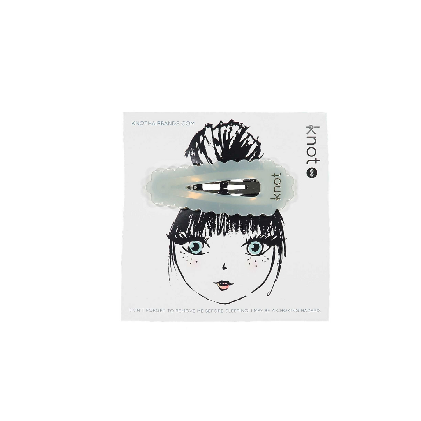Knot Scalloped Oversized Snap Clip