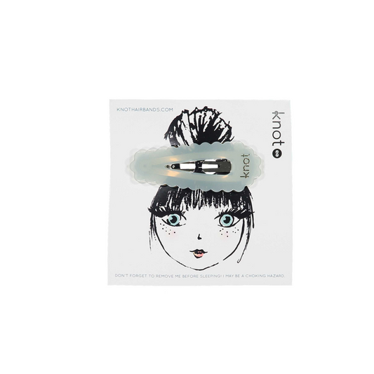 Knot Scalloped Oversized Snap Clip