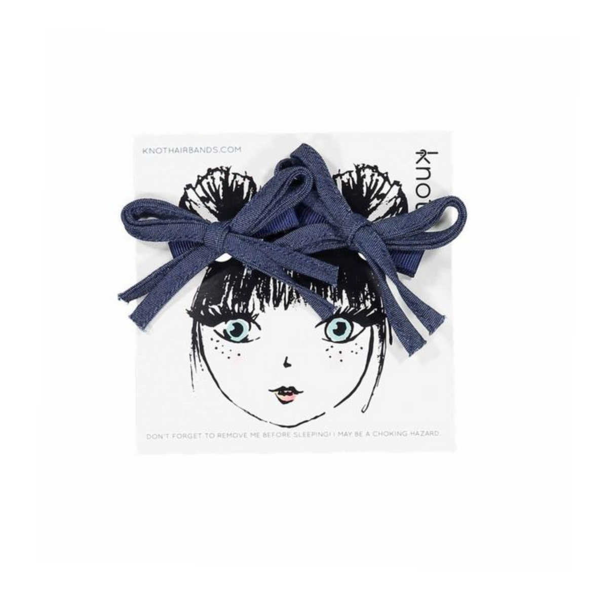 Knot Indigo Bow Set Clip
