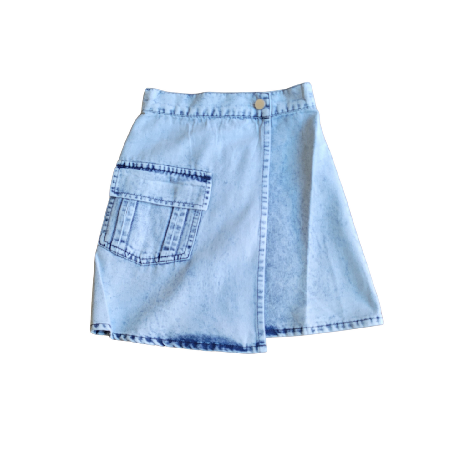 Teela Structure Denim Wrap Skirt