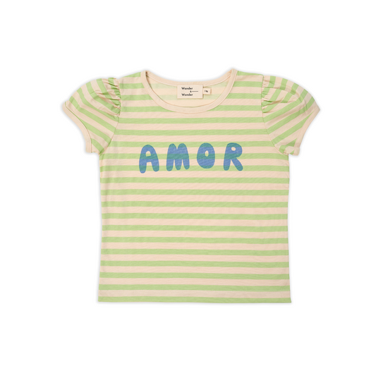 Wander & Wonder Puff Sleeve Stripe Top