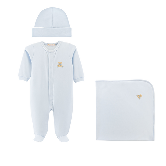 Baby Club Chic Toys Boy Footie with Piping Trim Set