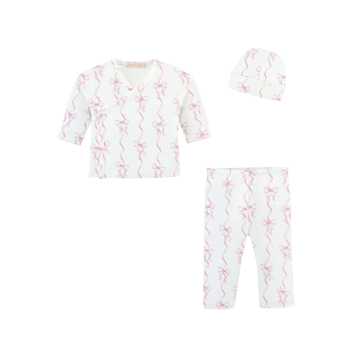 Baby Club Chic Coquette Bows Printed Girl Pajamas
