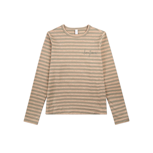 Memoi Striped Long Sleeve T-Shirt